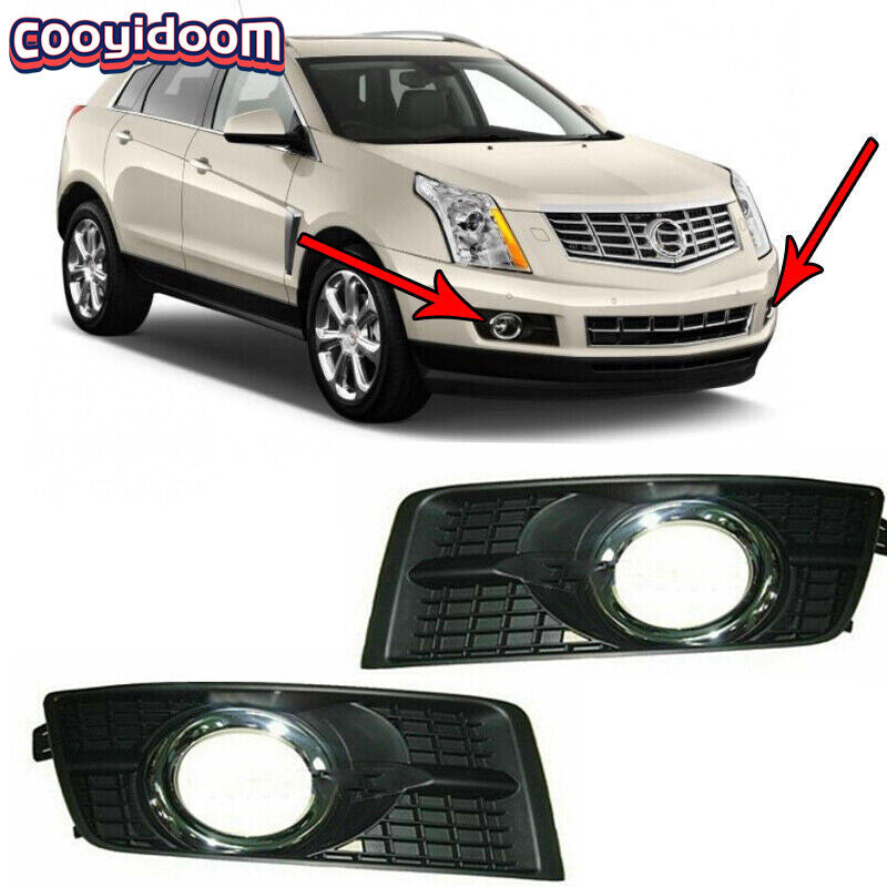 For 2010-2016 for Cadillac SRX GM1038125 New Front Pair Fog Light Bezel Plastic