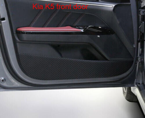Carbon Fiber Leather Door Anti-Kick Panel Cover Trim Stickers For 2021-22 for Kia K5