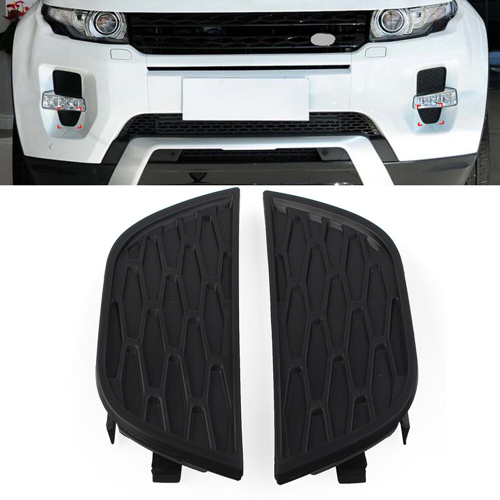 2 x Front Lower Fog Lamp Bezel for Land Rover for Range Rover Evoque 2012-2017 Black