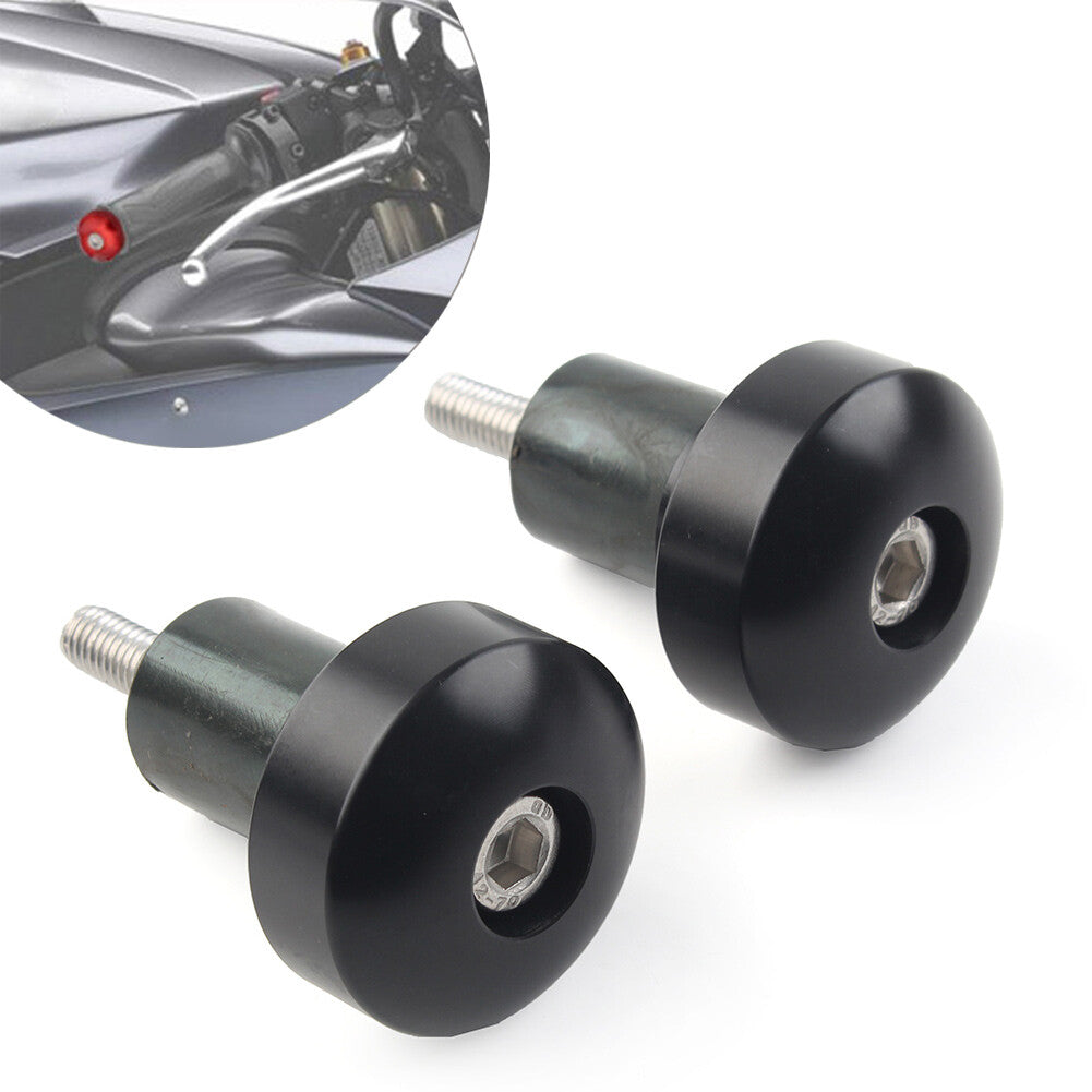 CNC Lenkergriffe Bar End Slider Cap f¨¹r for YAMAHA YZFR1 YZF-R1 Motor Paar Schwarz