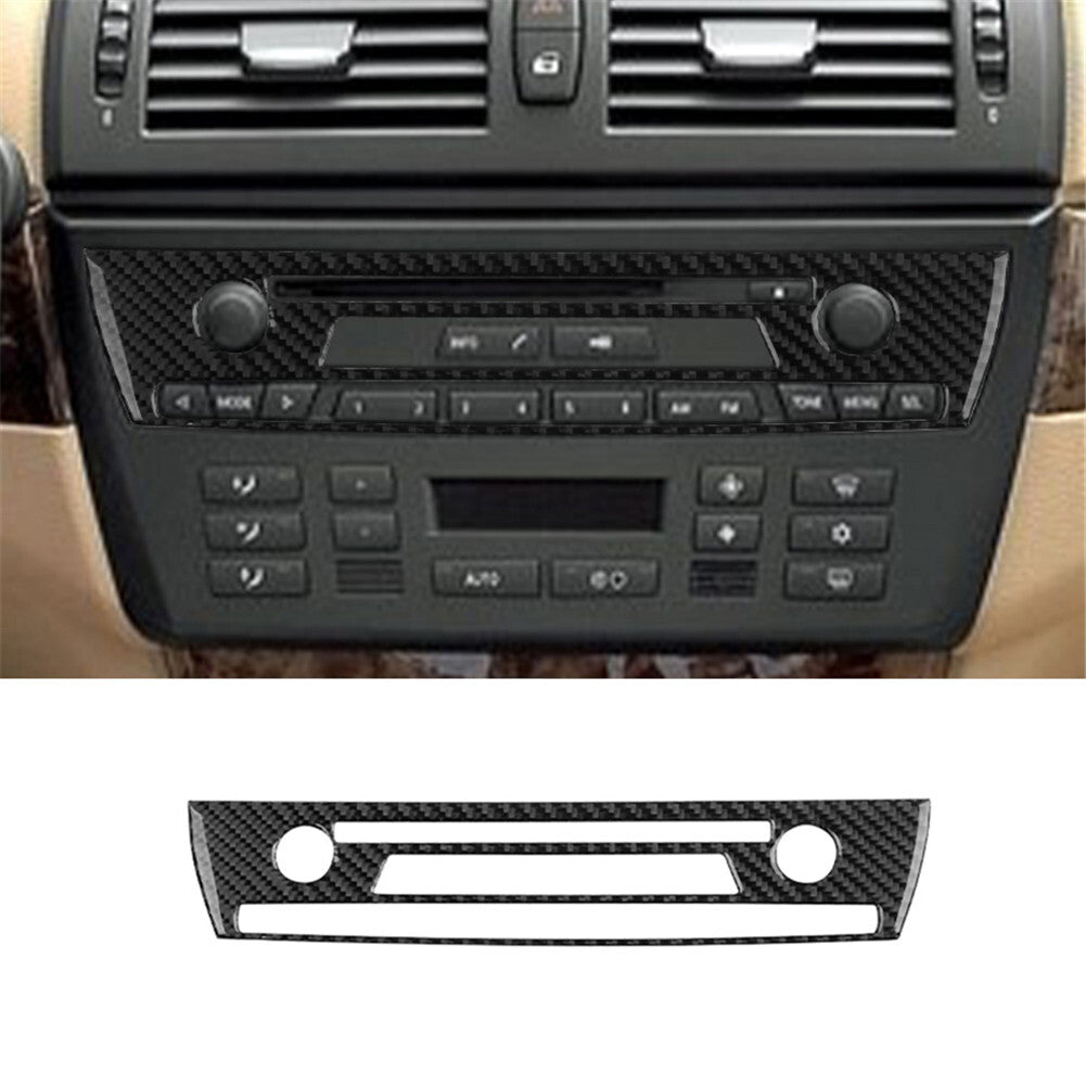 Carbon Fiber CD Control Panel Trim Type B for BMW X3 2004-2010