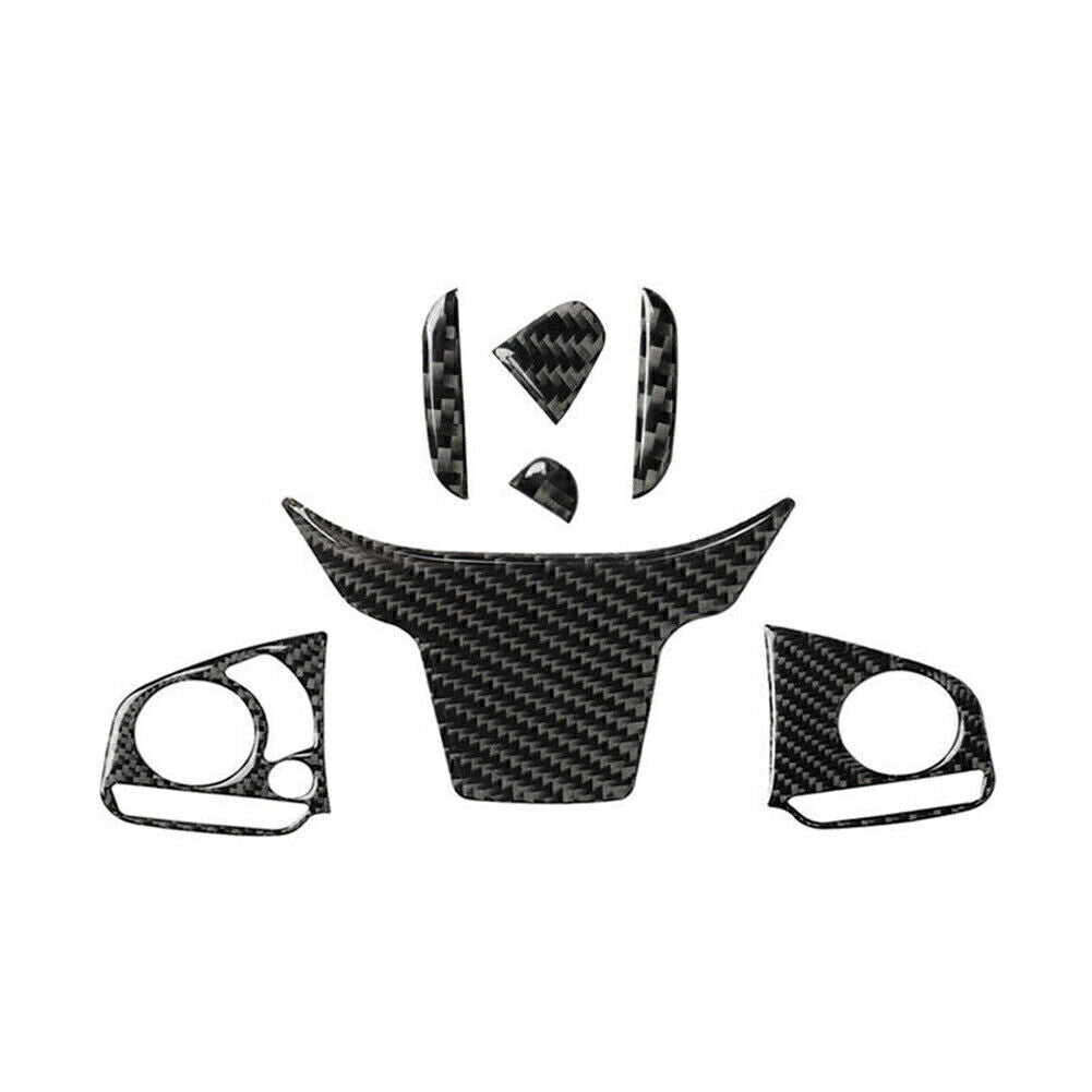 for Honda for Civic 10th 2016-19 4x Carbon Fiber Inner Steering Wheel Sticker Trim