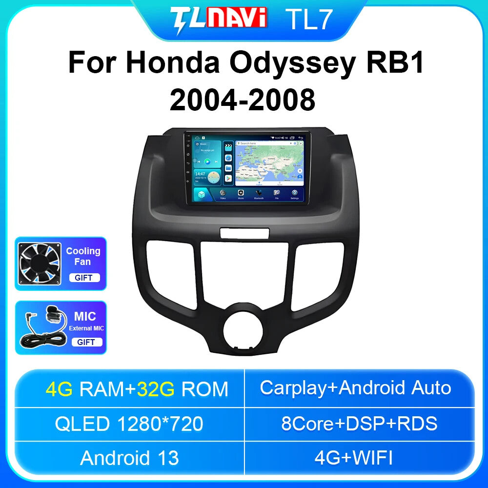 for Honda Odyssey RB1 2004-2008 CarPlay Car Stereo Radio GPS Multimedia Screen
