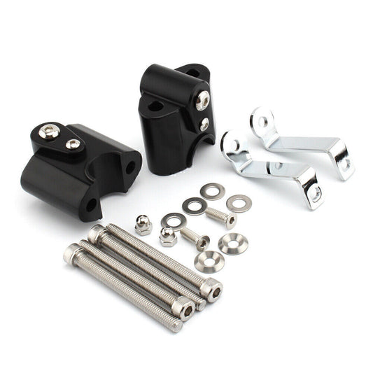Black Handlebar Risers Handle Bar Lift Clamp Adapters for BMW R 18