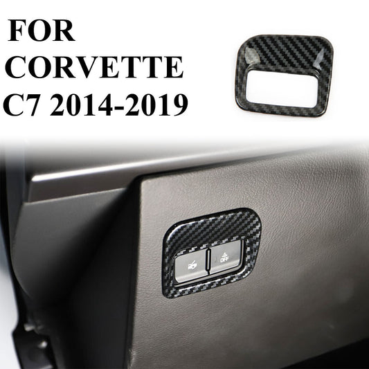 2014-2019 Carbon Fiber Trunk Switch Button Cover Trim for Chevrolet for Corvette C7