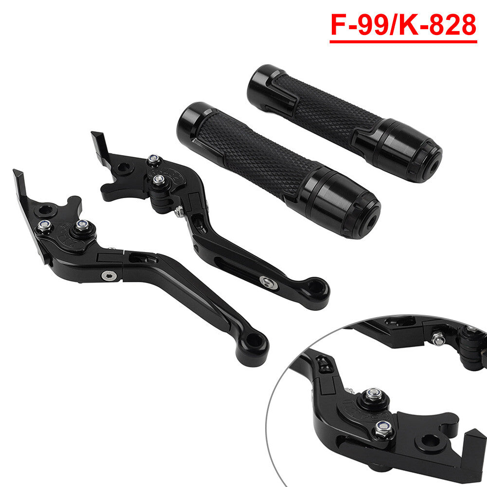 Fold Extendable Brake Clutch Lever Handlebar Grips Set Fit for Kawasaki ZX10R/RR