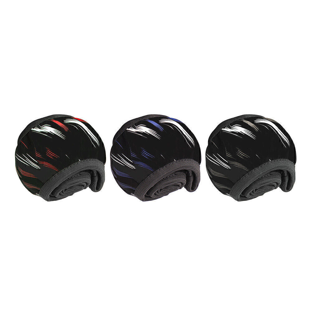 Black-Red Car Steering Wheel Cover Fit 15/37-38CM PU Leather Good Grip