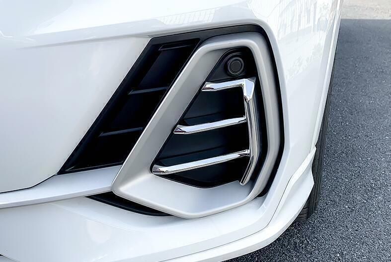 Fit for Audi Q3 2019-2022 Chrome Style Front Bumper Fog Light Lamp Cover Trim 2X