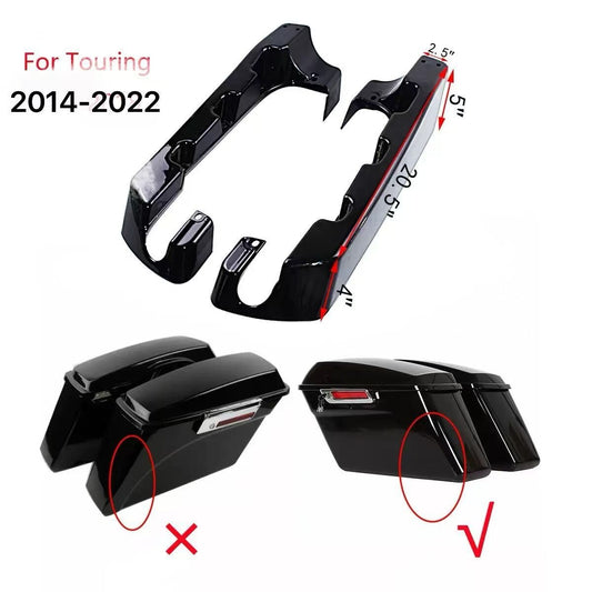 Saddlebag Extension for Harley Touring Electra Street Road Glide 2014-2022 BLACK