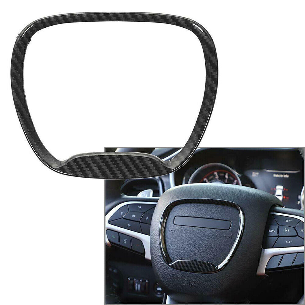 Fit 2015-2019 16 for Dodge for Challenger /Charger Steering Wheel Center Trim Ring Cover