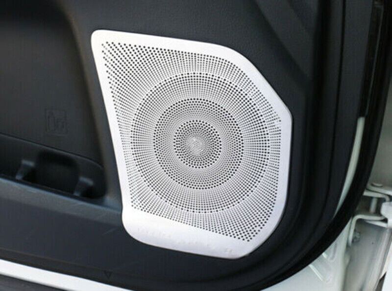 for Toyota Highlander 2014-2019 Silver Inner Door Speaker Panel Cover Decor Trim