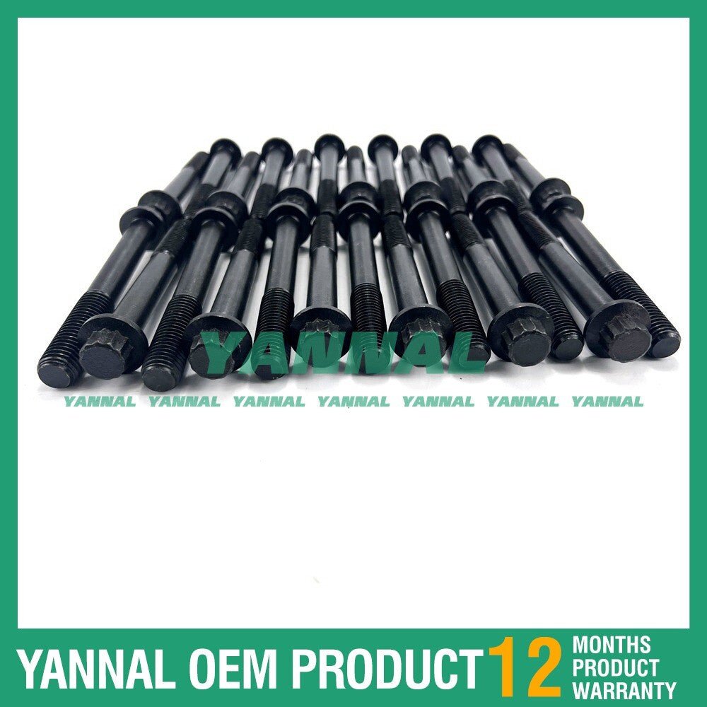 A set of 26 cylinder head bolts is suitable for Isuzu engines 6HK1, 6HK1T, 6HE1, and 6HH1.