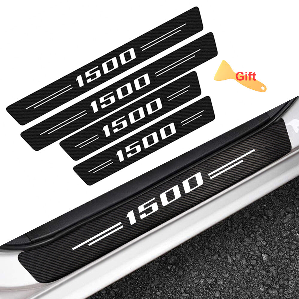4x for Dodge for Ram 1500 Accessory Pickup Cab Door Sill Plate Cover Protector Decal
