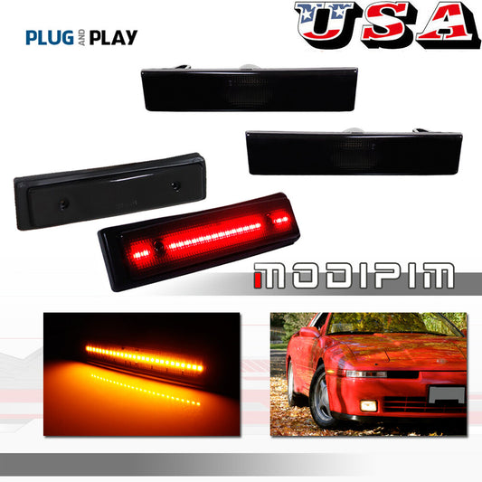 4-piece front + rear bumper LED side marker lights applicable to 1986-1989 for Toyota Celica