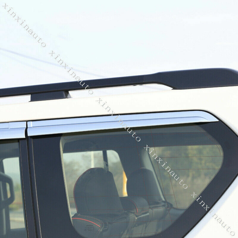 for Toyota Prado 10-21 Silver ABS Window Vent Visor Sun Rain Deflector Guard 6x
