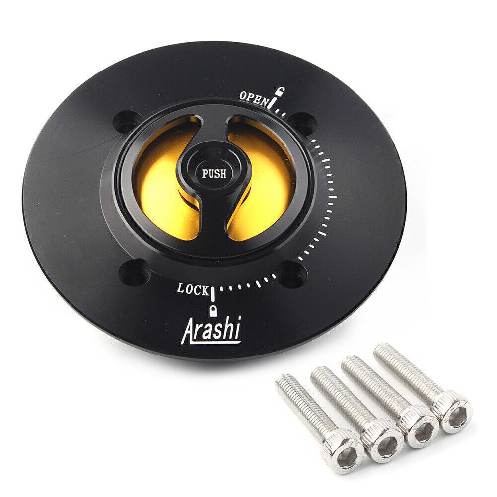 Yellow Gas Fuel Cap Tank Cap Cover Fit for KAWASAKI Ninja400  ZX6R  NINJA650