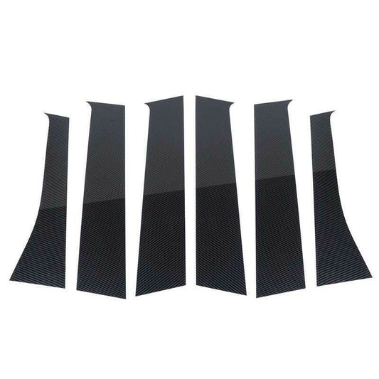 Carbon Fiber Pillar Panels for Mitsubishi Outlander 2013-2021 6pc Set Door Trims