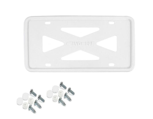 White silicone license plate frame cover cap rear boot for Chrysler