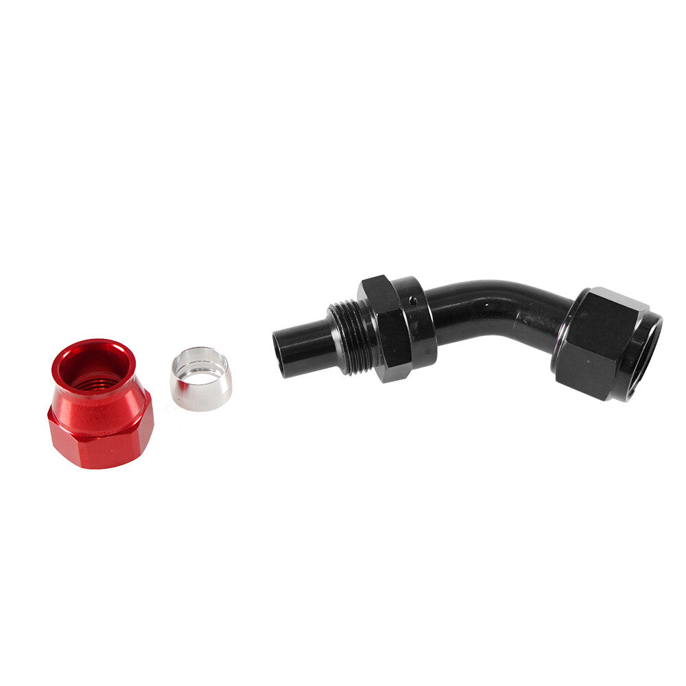 AN4 45 Degree Swivel Hose Line End Fitting Adaptor 4AN for PTFE Hose Line Only