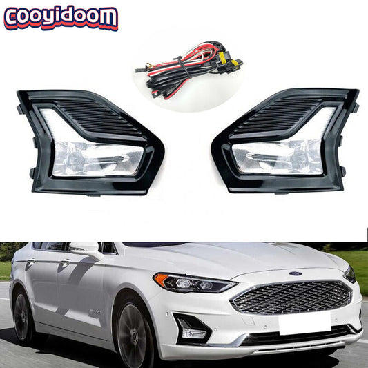 For 2019-20 for Ford Fusion LED Front Bumper Driving Lamp Fog Light W/CoverHarness
