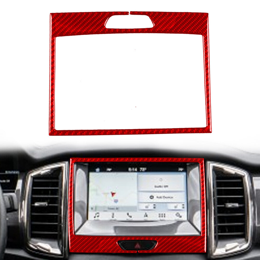 Carbon Fiber for Navigator GPS Panel Cover Trim for Ford Ranger Sport 2015-2022 22