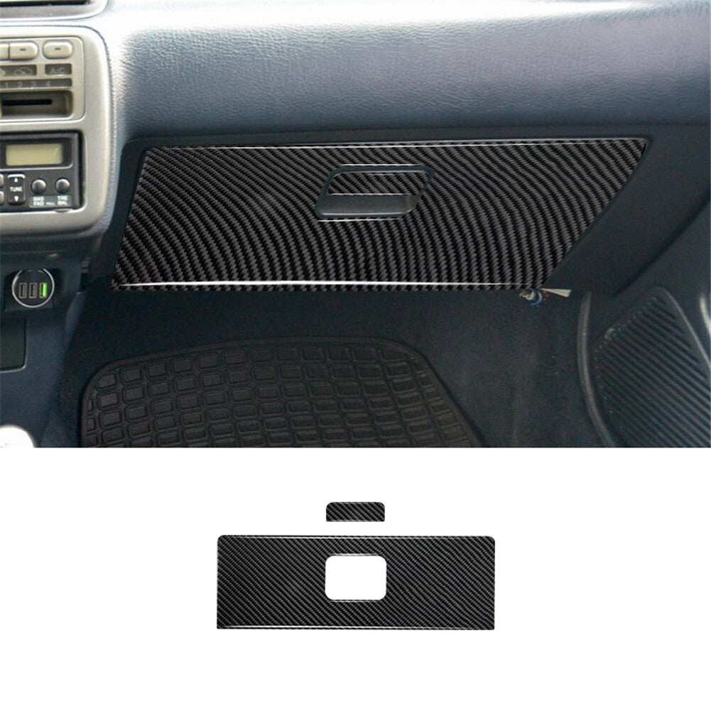Carbon Fiber Passenger Storage Box Cover Trim for Honda for Civic 1992-1995 2dr