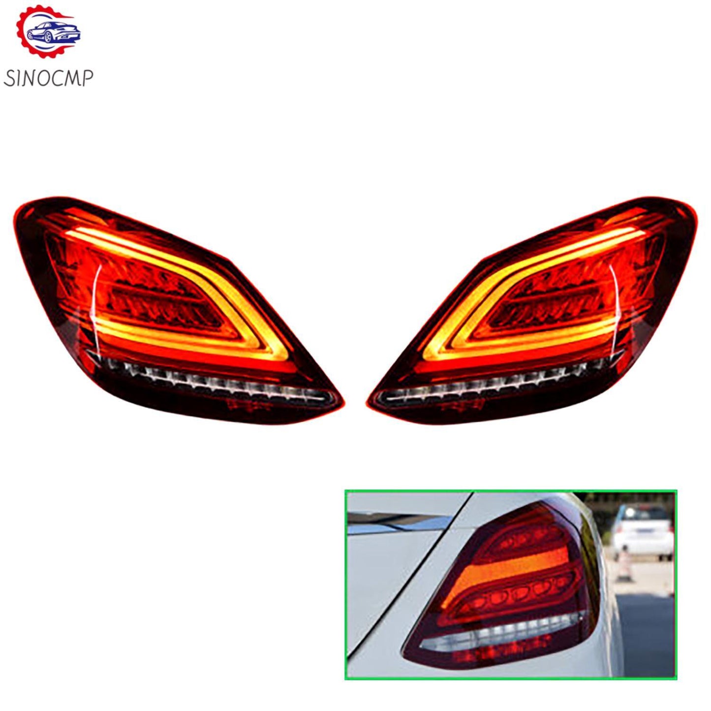 Tail Light Assembly for Mercedes-Benz C300 W205 Driver Passenger Side 14-21