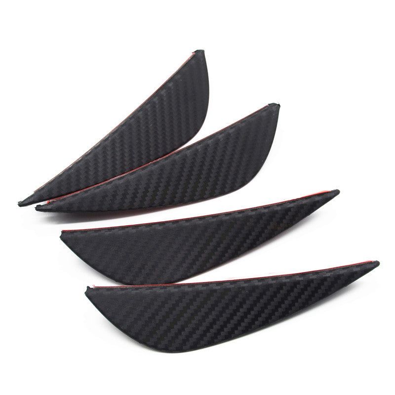 4pcs Lip Splitter Fins Body Spoiler Canards Anti-spill flow Fit Car Front Bumper