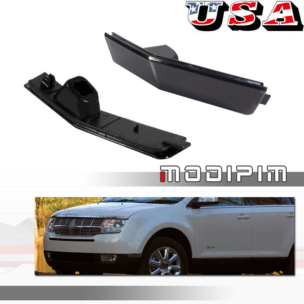 Smoked lens front bumper fender side marker light housing suitable for 07-10 for Lincoln MKX