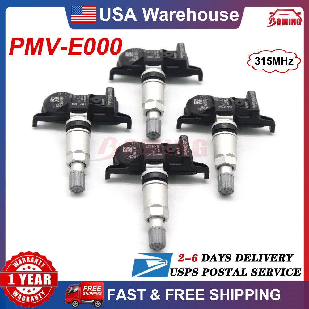 4PC NEW TPMS Tire Pressure Sensor PMV-E000 42607-02050 for Toyota for Lexus 315MHz