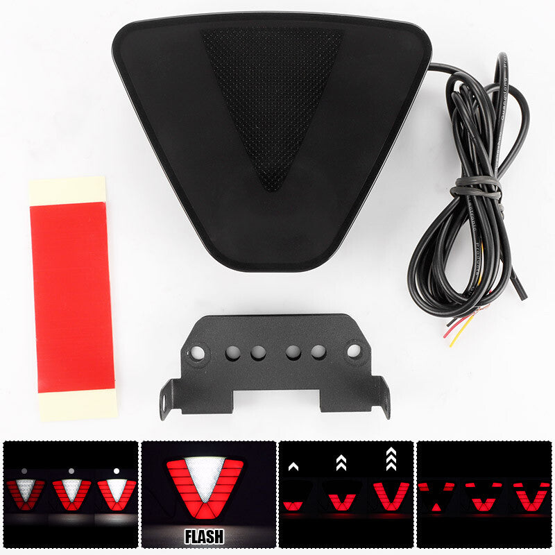 F1 Style LED Rear Bumper Strobe Flash Tail Pilot Brake Stop Light Universal Lamp