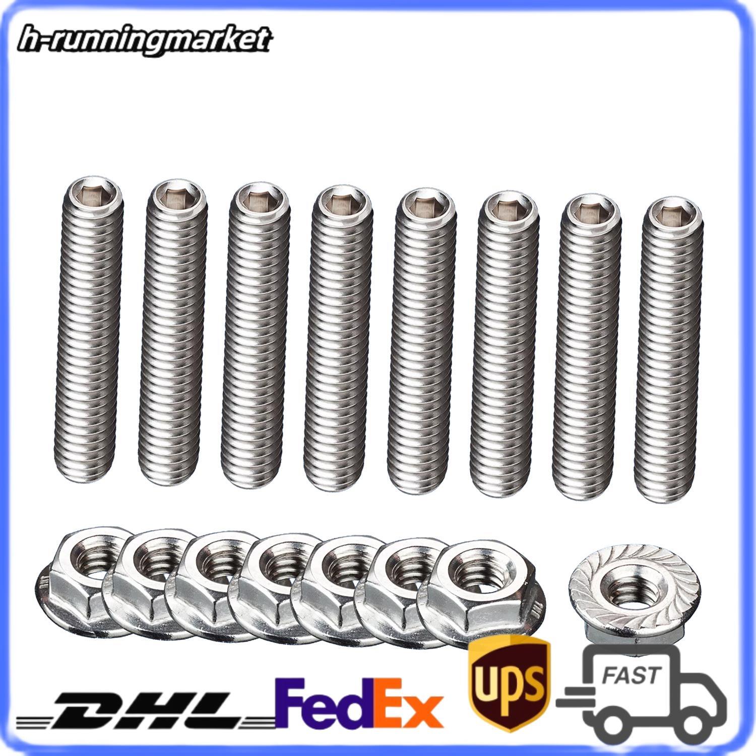 8x SBC Valve Cover Stud Kit Bolts 1/4 -20x 1 1/2 For Small Block for Chevy 283 327