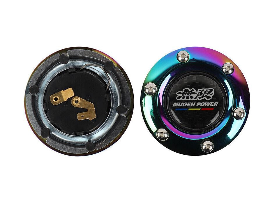 Mugen Carbon Neo Chrome steering wheel center horn button for Honda for Acura