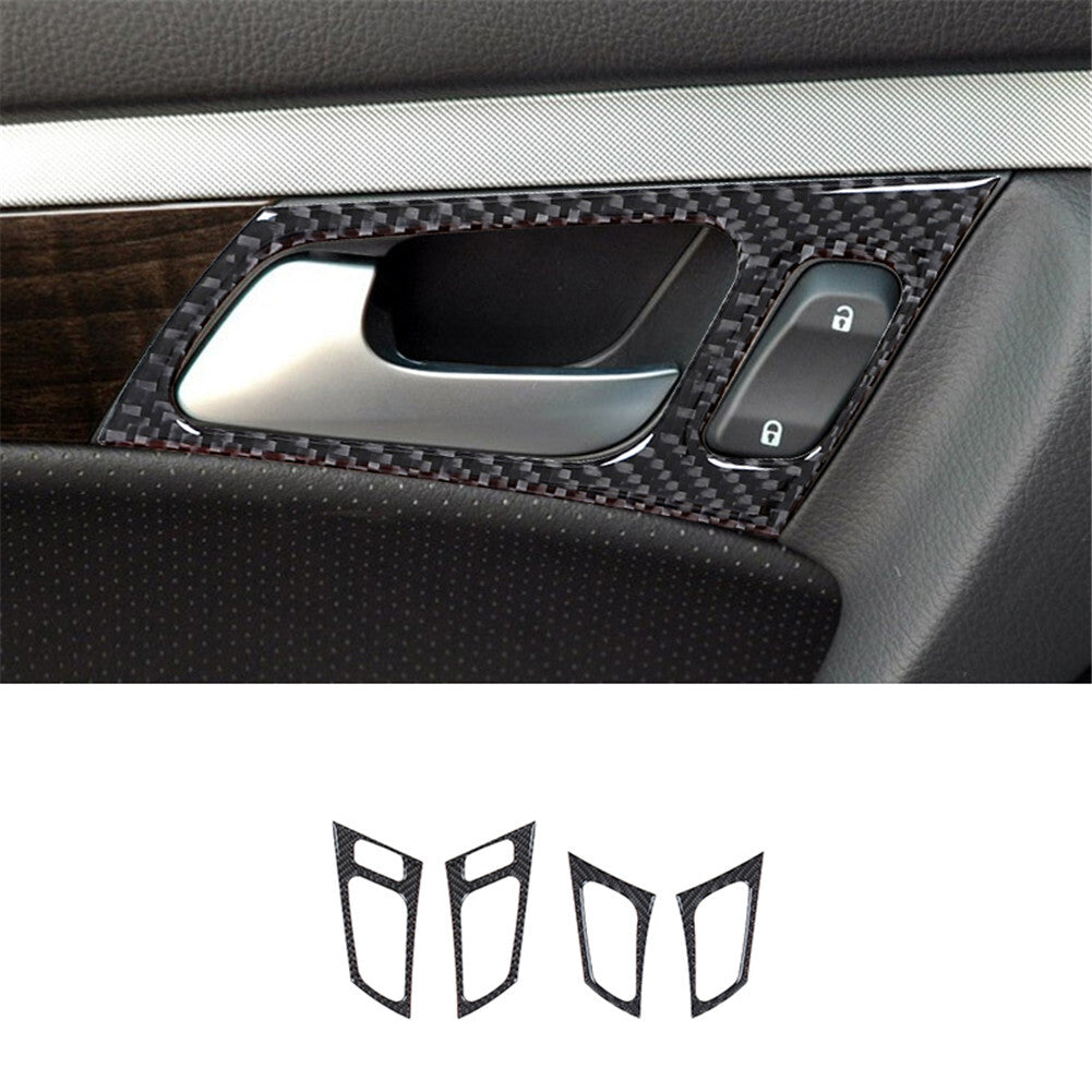 4pcs Carbon Fiber Interior Door Handle Frame Cover Trim for Acura TL 2004-2008