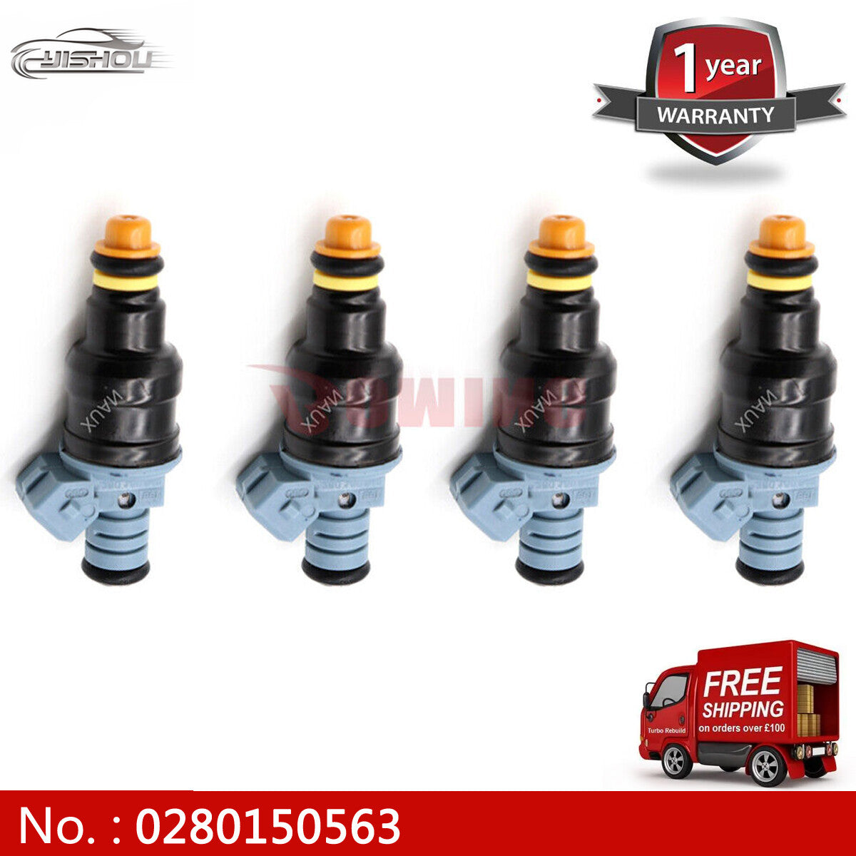 4-piece tuning and racing fuel injector 0280150563 for Opel 9270291 and for Iveco 8036314
