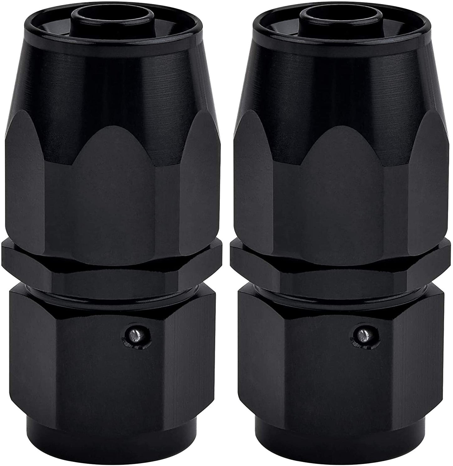 2PCS 6AN Straight Swivel Hose End Fitting Adapter for Braided Fuel Line Aluminum