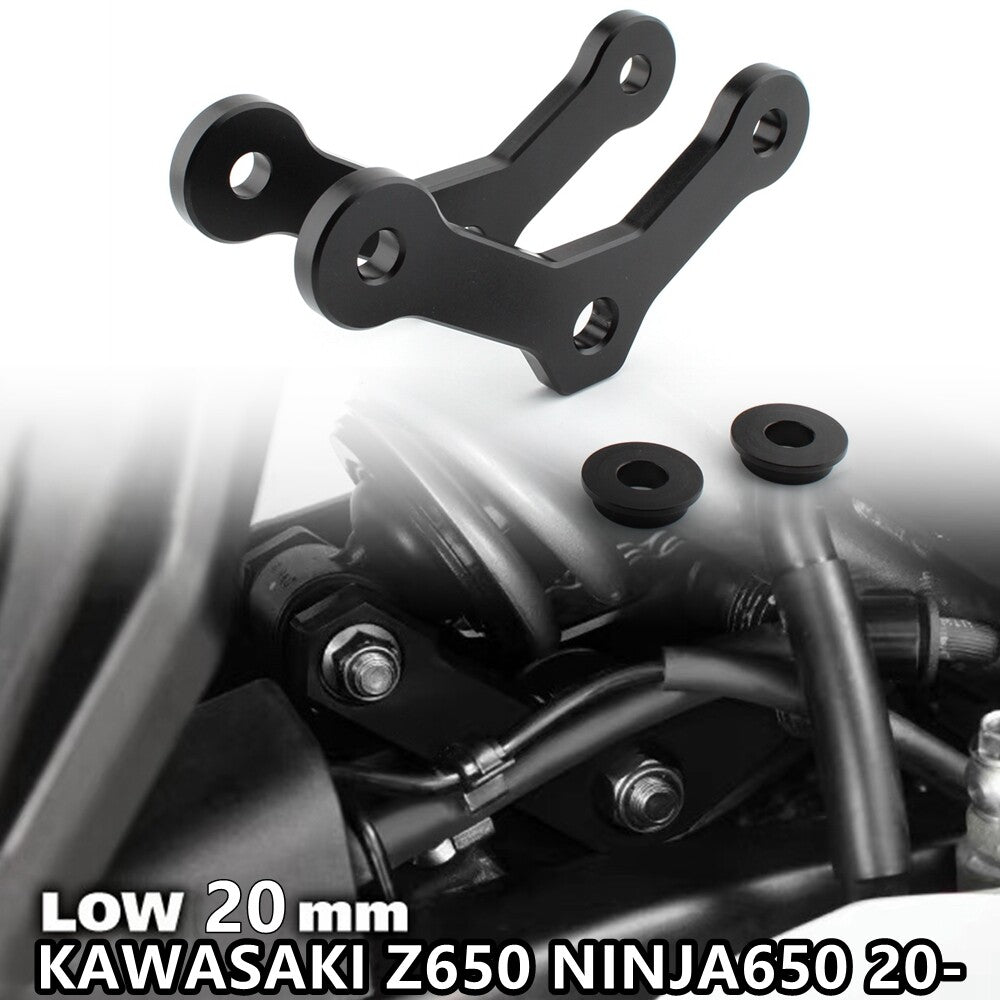 CNC Aluminum Suspension Lowering Link Kit 20mm for Kawasaki NINJA650 Z650 17-23