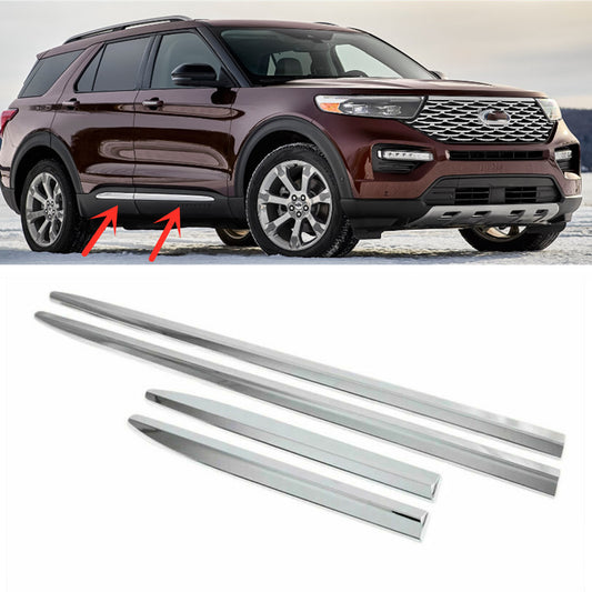 for Ford Explorer 2020-2023 Exterior door body side molding chrome covers Panel