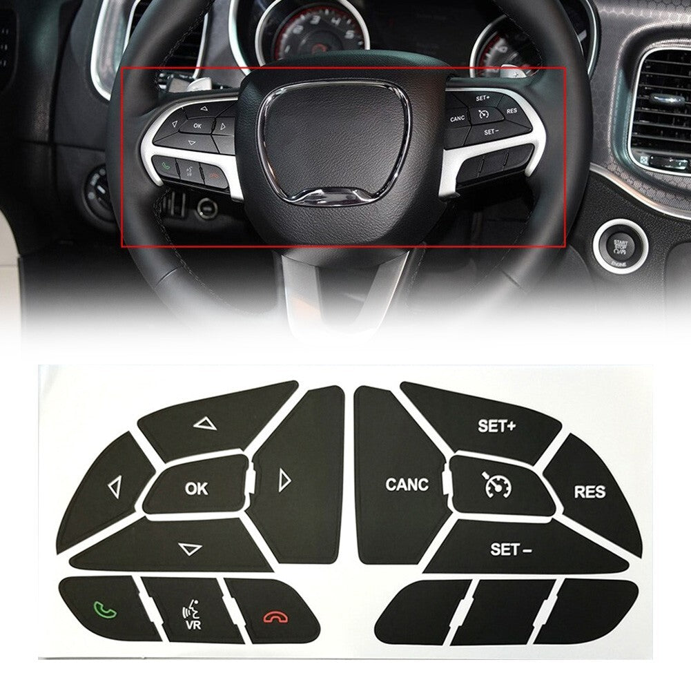 Stylish Button Repair Decals for DODGE CHARGER 2016-2022 Steering Wheels