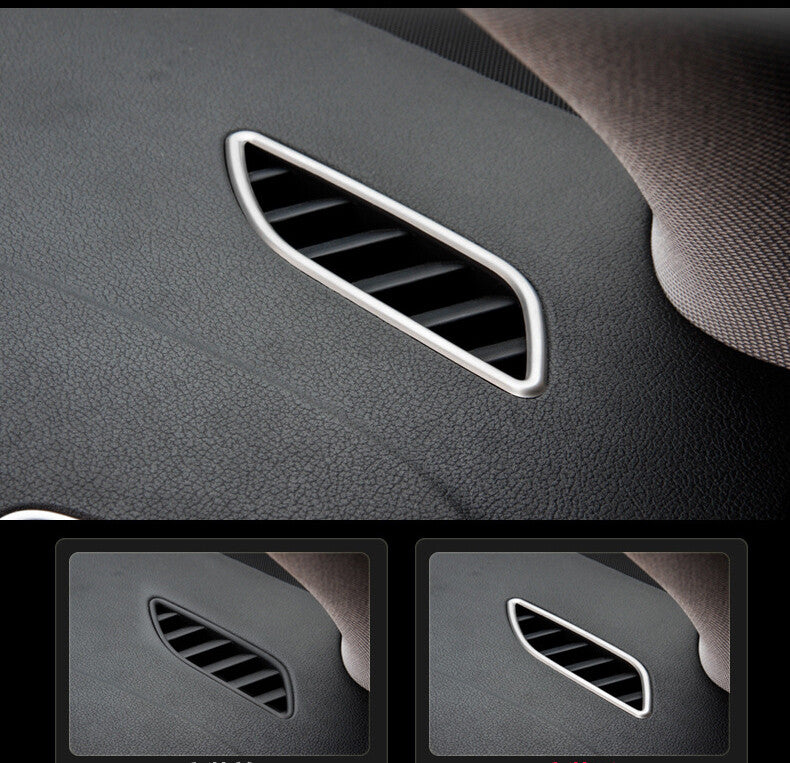 Silver Car Dashboard A/C Air Vent Outlet Panel Cover Trim for Audi A4 A5 09-16