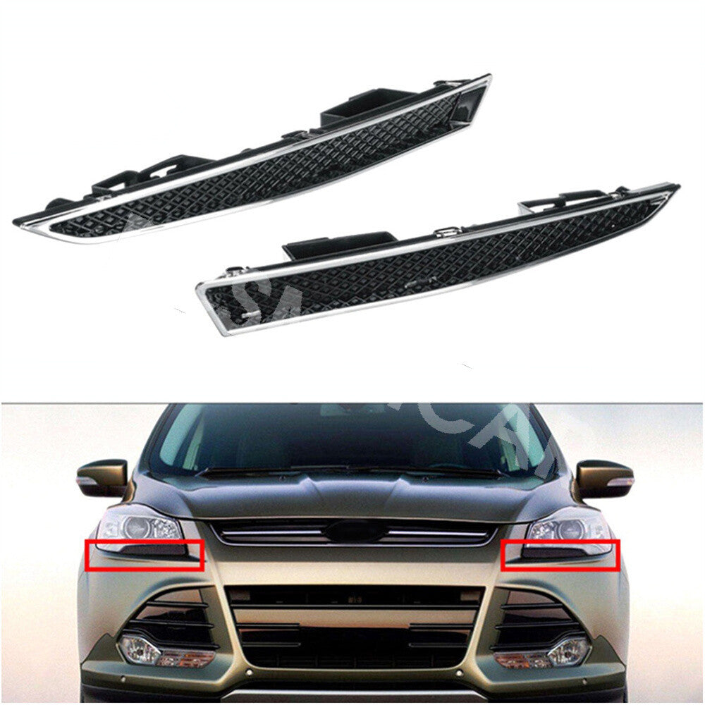Left Right Headlight Lower Trim Moulding Fit for Ford Escape 4-Door 2013-2016