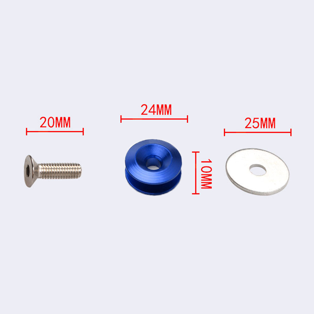 JDM Blue Quick Release Fasteners For Car Bumpers Trunk Fender Hatch Lids Kit