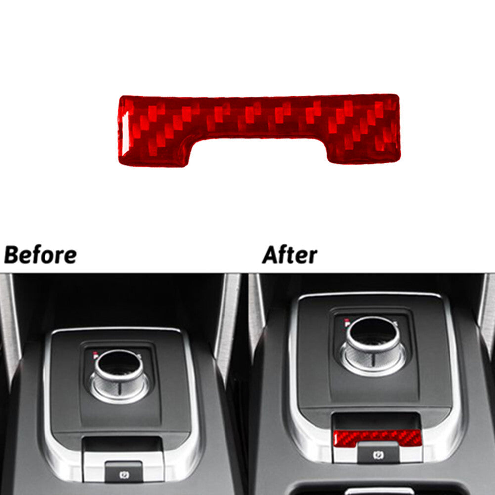 Red Carbon Fiber Console P-Gear Bezel for Land Rover Discovery Sport 2015-19