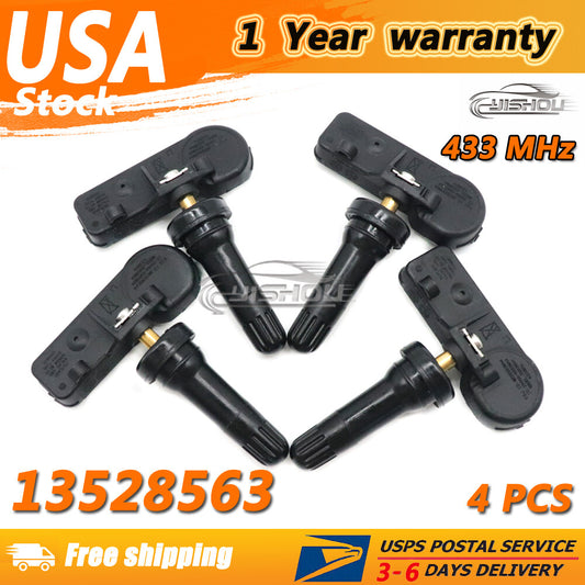 4PCS TIRE PRESSURE SENSOR TPMS for GM for Chevy Silverado for Sierra 19-23 13528563