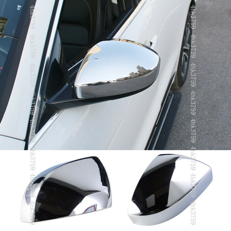 2X for Jaguar F-PACE 2016-2019 2020 Chrome Side Door Rearview Mirror Cover Trim