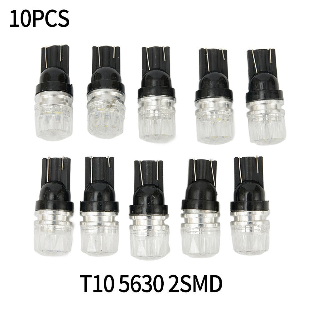 10x White For 2SMD LED High Power Dome Map License Light Bulbs 168 194