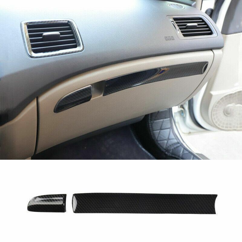 for Honda for Civic 8Th 2006-2011 Carbon Look Dashboard for Co -Pilot Strip Cover Trim