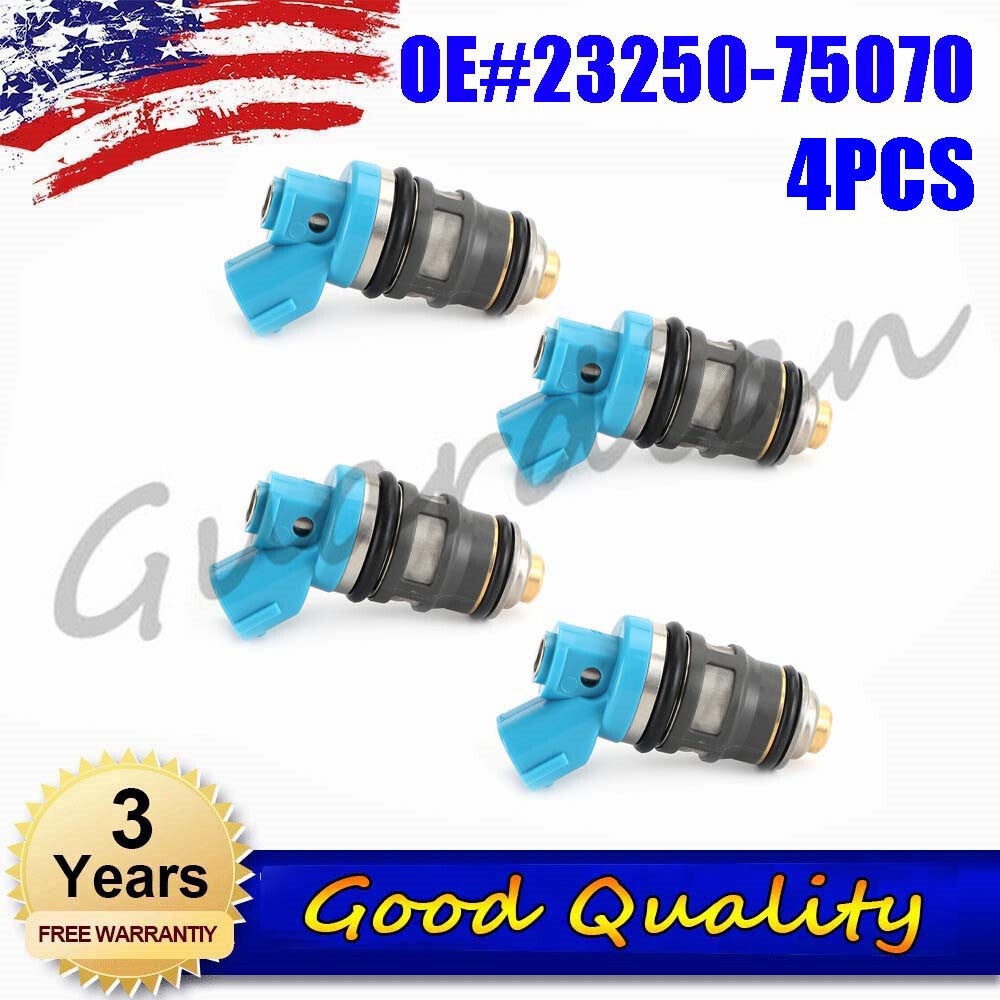 4-piece 23250-75070 fuel injector kit for Toyota Hilux RZN14, Hiace RZH1, Dyna RZY2, 1RZE