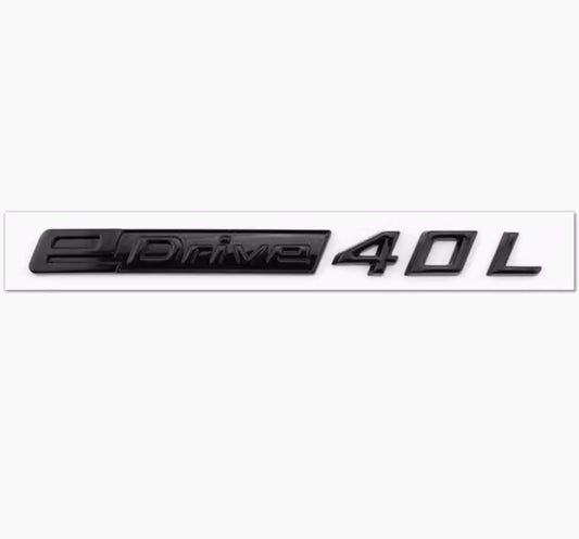 EDrive40L EDrive 40 L Letter EMBLEM BADGE STICKER Glossy Black for I3 I4 I5