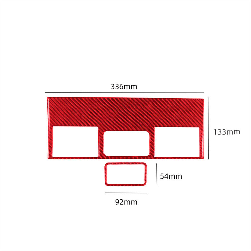 Red Carbon Fiber Center Air Vent Outlet Panel Trim For Toyot@ FJ Cruiser 2007-21